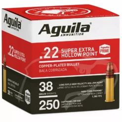 Aguila Ammunition 22LR High Velocity Hollow Point 38GR Ammunition - 250 Ct.