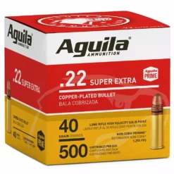 Aguila Ammunition 22LR High Velocity Solid Point 40GR Ammunition - 500ct.