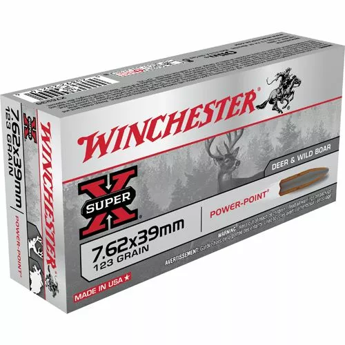 Winchester® Super - X Rifle Ammunition 7.62X39MM Russian 123 Grain Soft Point 1 Winchester® Super - X Rifle Ammunition 7.62X39MM Russian 123 Grain Soft Point