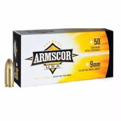 Armscor 9MM 115 Grain Full Metal Jacket Pistol Ammunition
